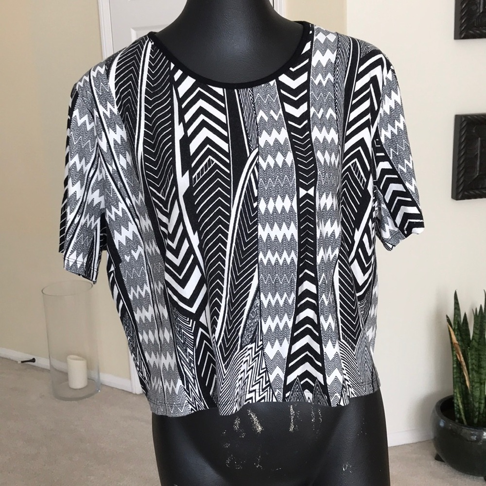 Tribal print crop top